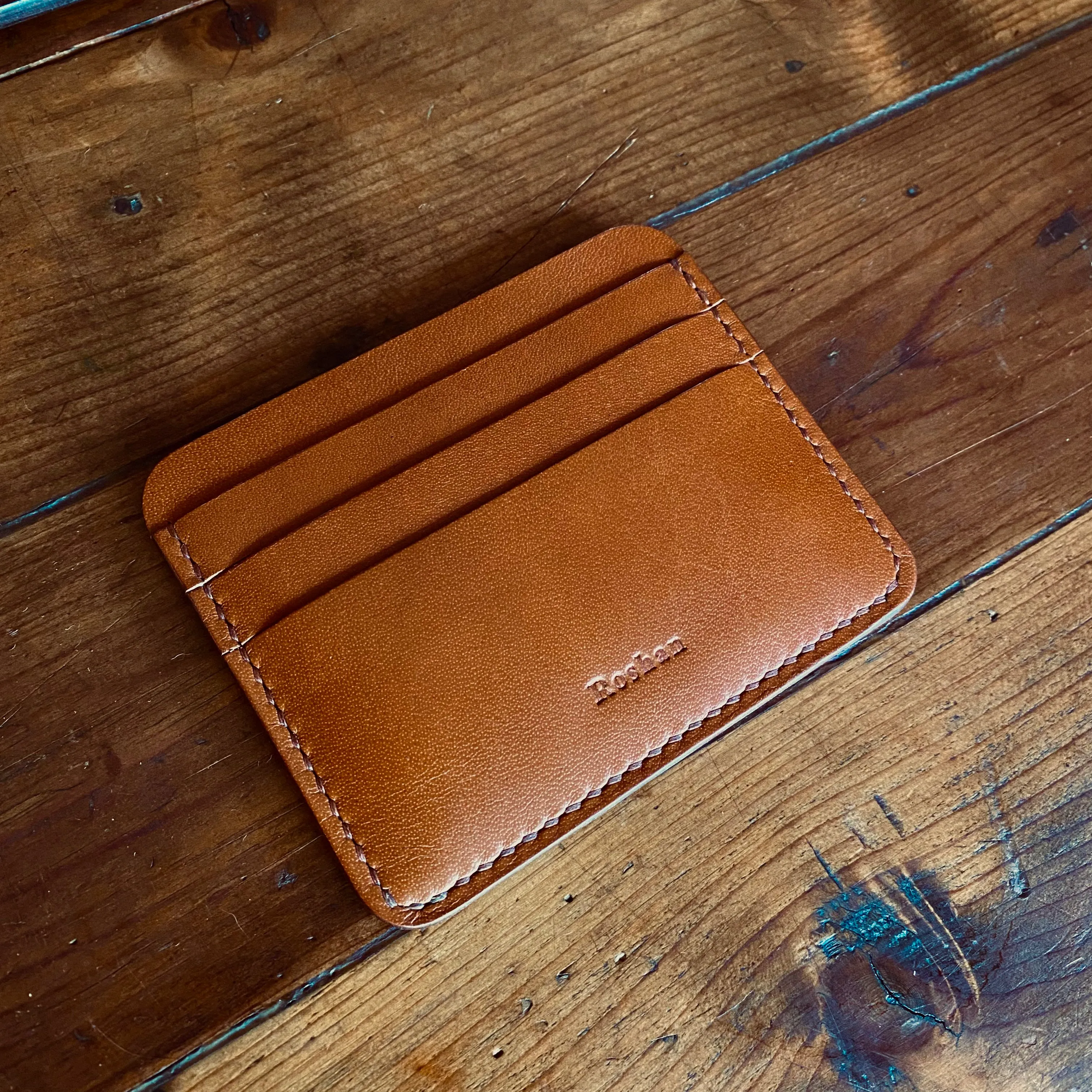 Cash   Card Sleeve - Chestnut