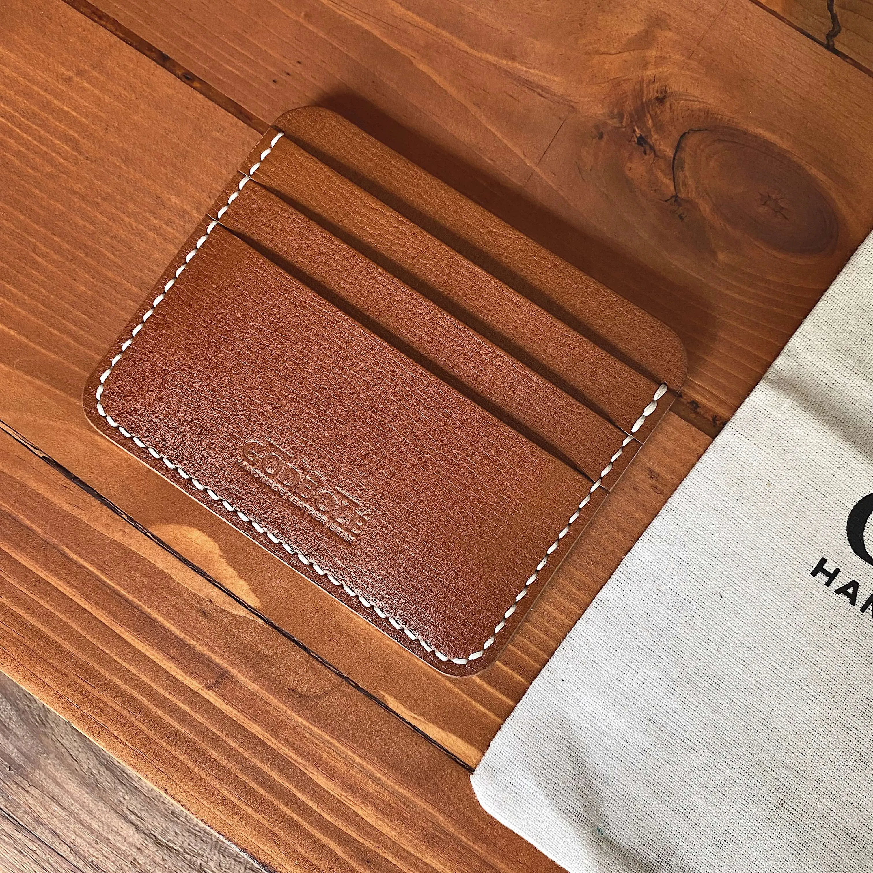 Cash   Card Sleeve - Chestnut