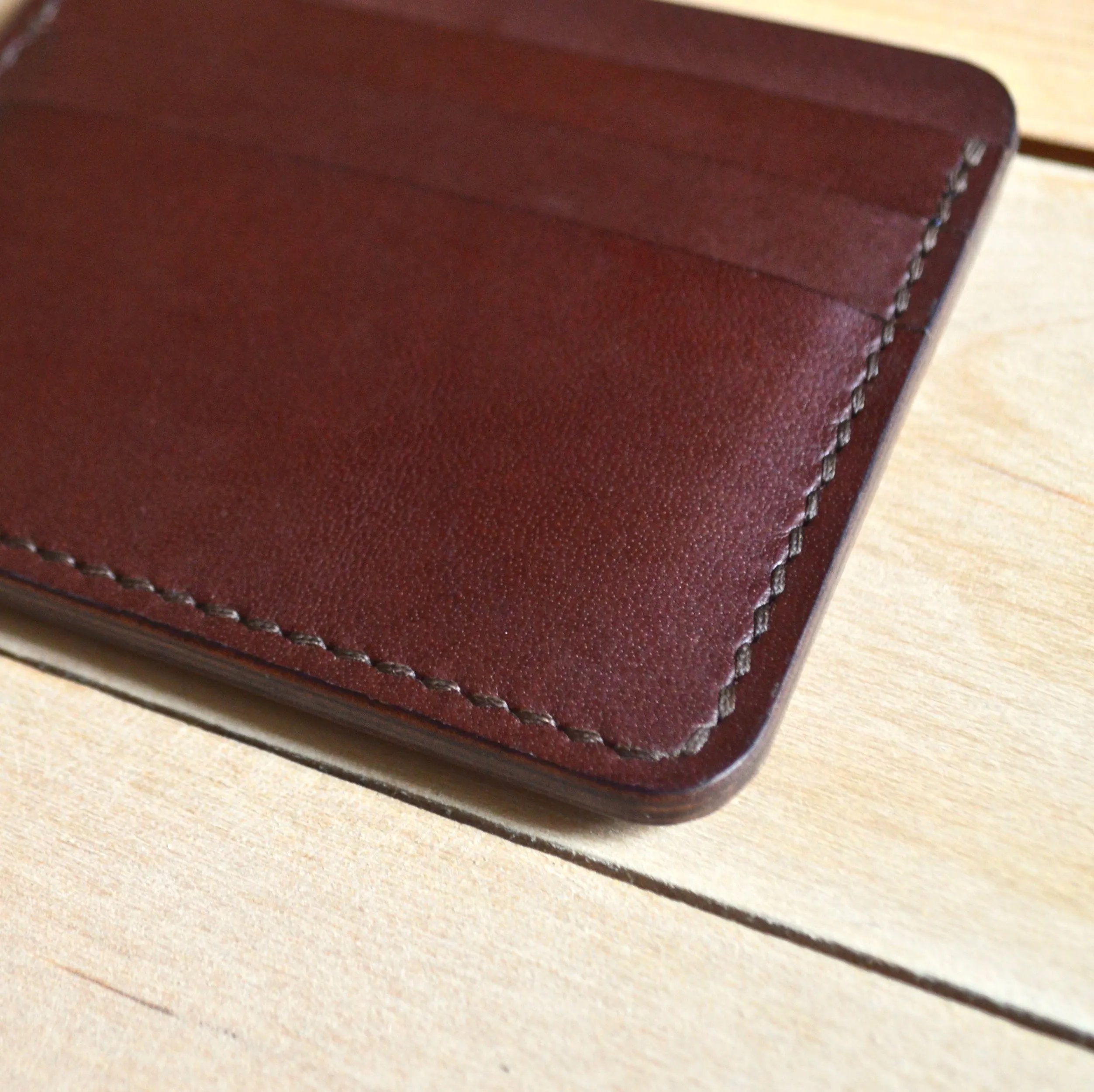 Cash   Card Sleeve - Mahogany