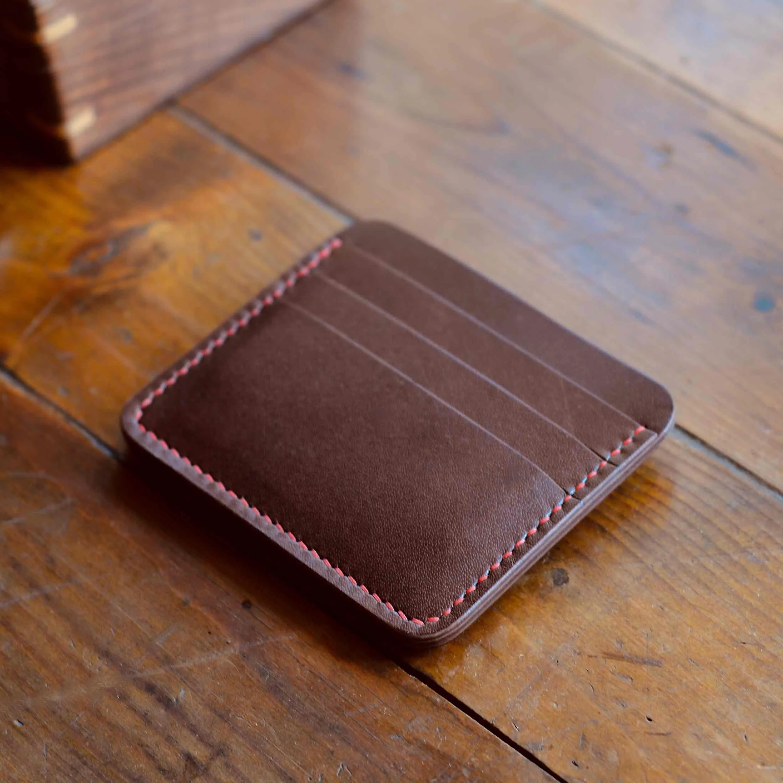 Cash   Card Sleeve - Mahogany