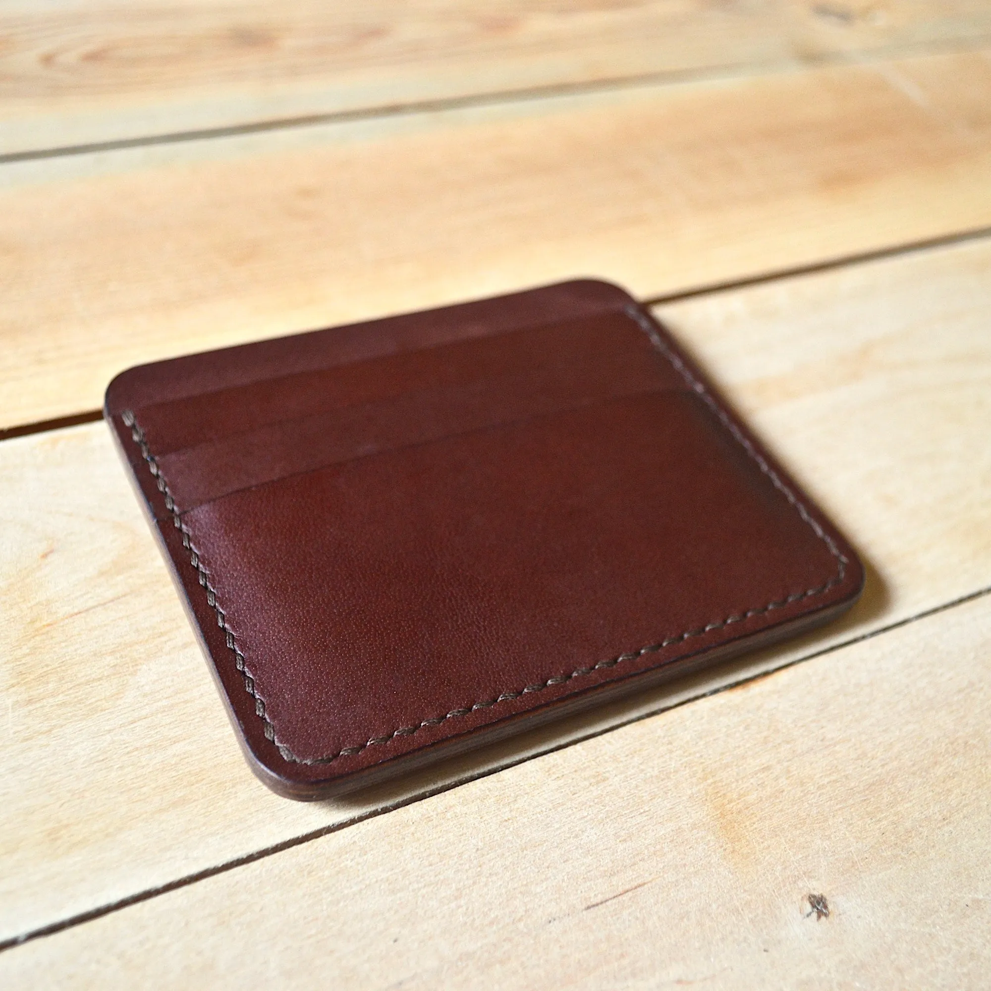 Cash   Card Sleeve - Mahogany
