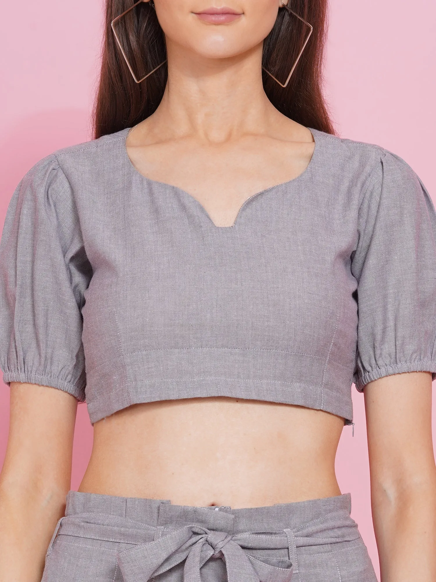 Chambray cropped top ONLY