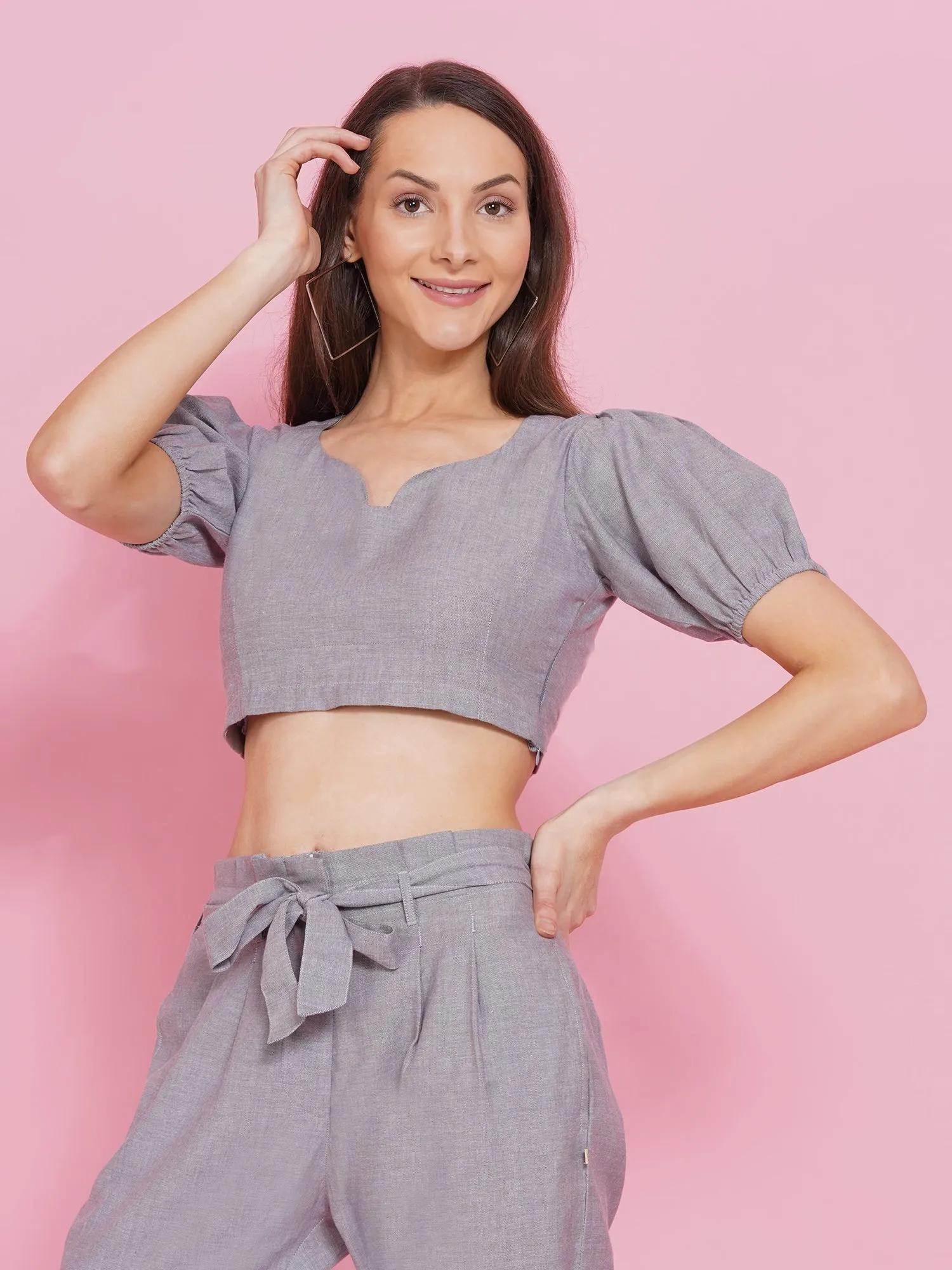Chambray cropped top ONLY