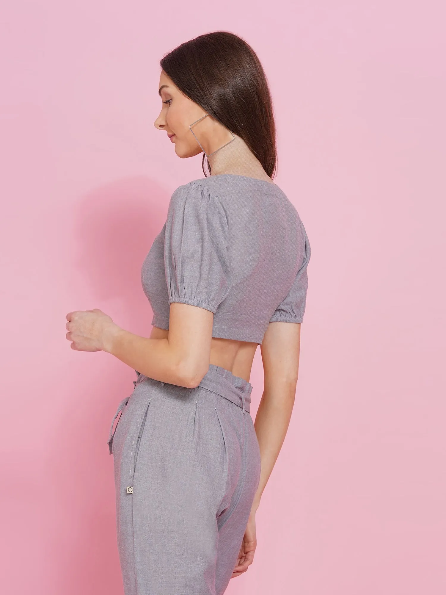 Chambray cropped top ONLY