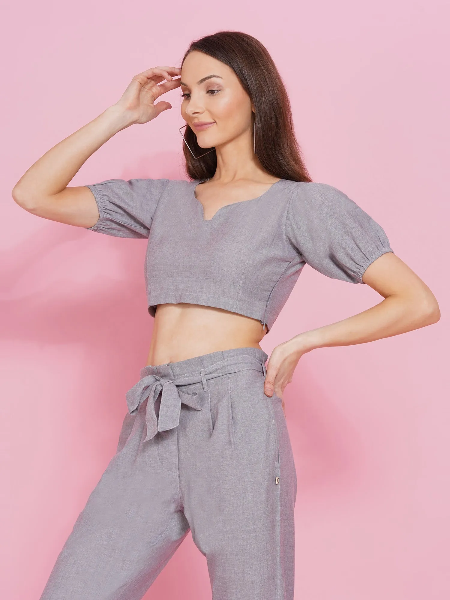 Chambray cropped top ONLY