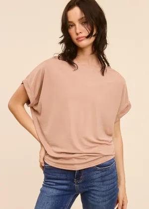 Charlotte Avery Cuffed Woven Top