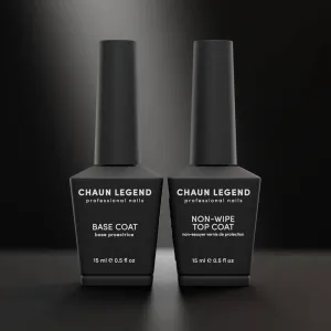 Chaun Legend Base Coat   Non-Wipe Top Coat Gel Duo