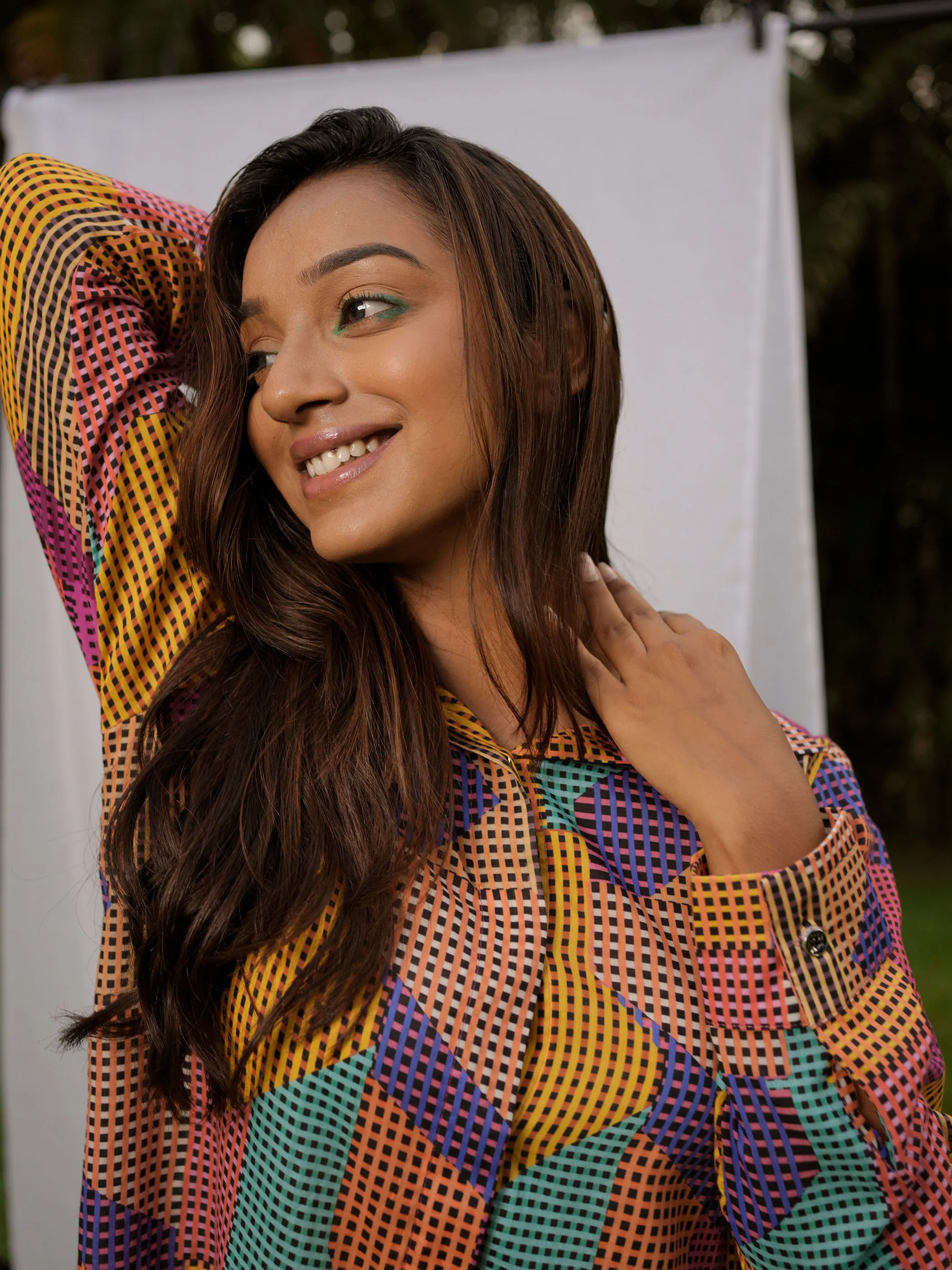 Checkered Confetti Relaxed Shirt