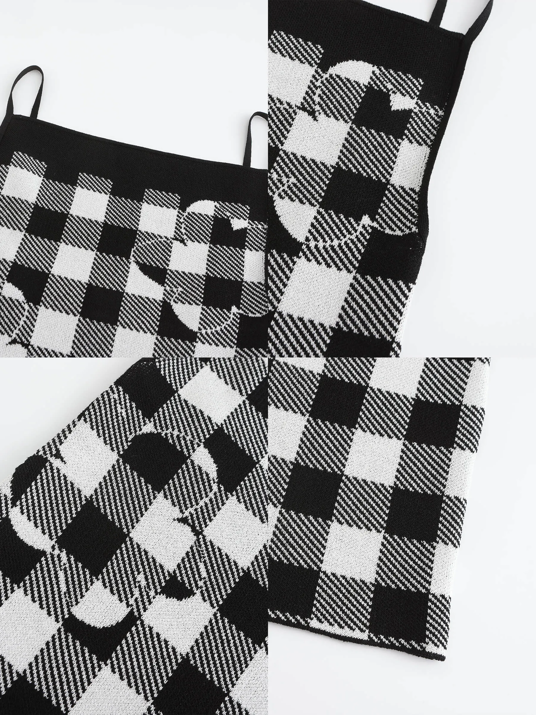 Checkered Knit Camisole top