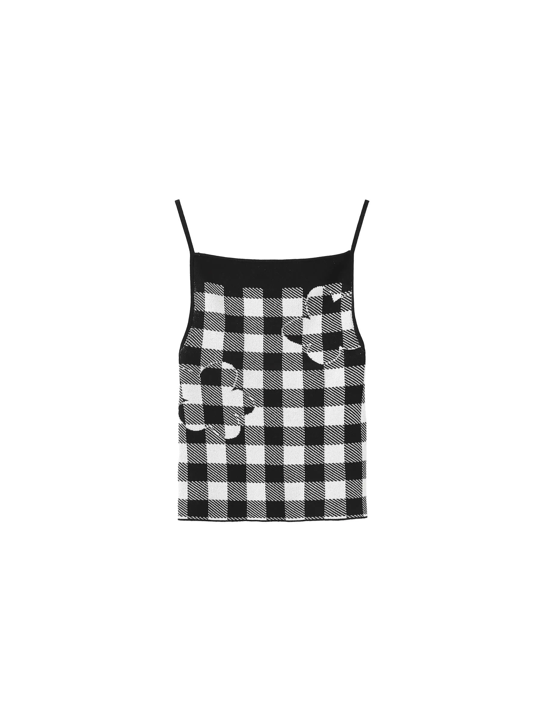 Checkered Knit Camisole top