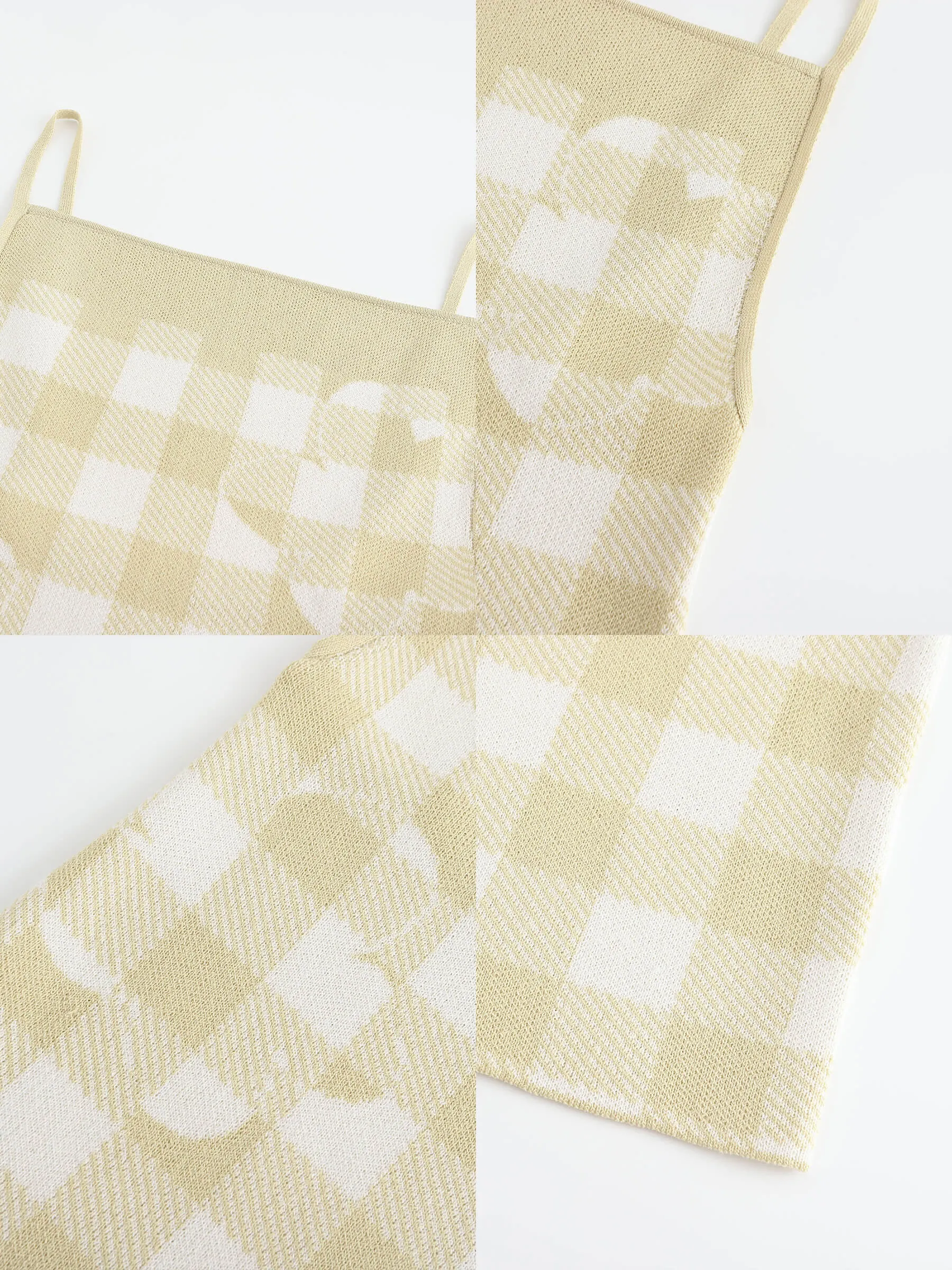 Checkered Knit Camisole top