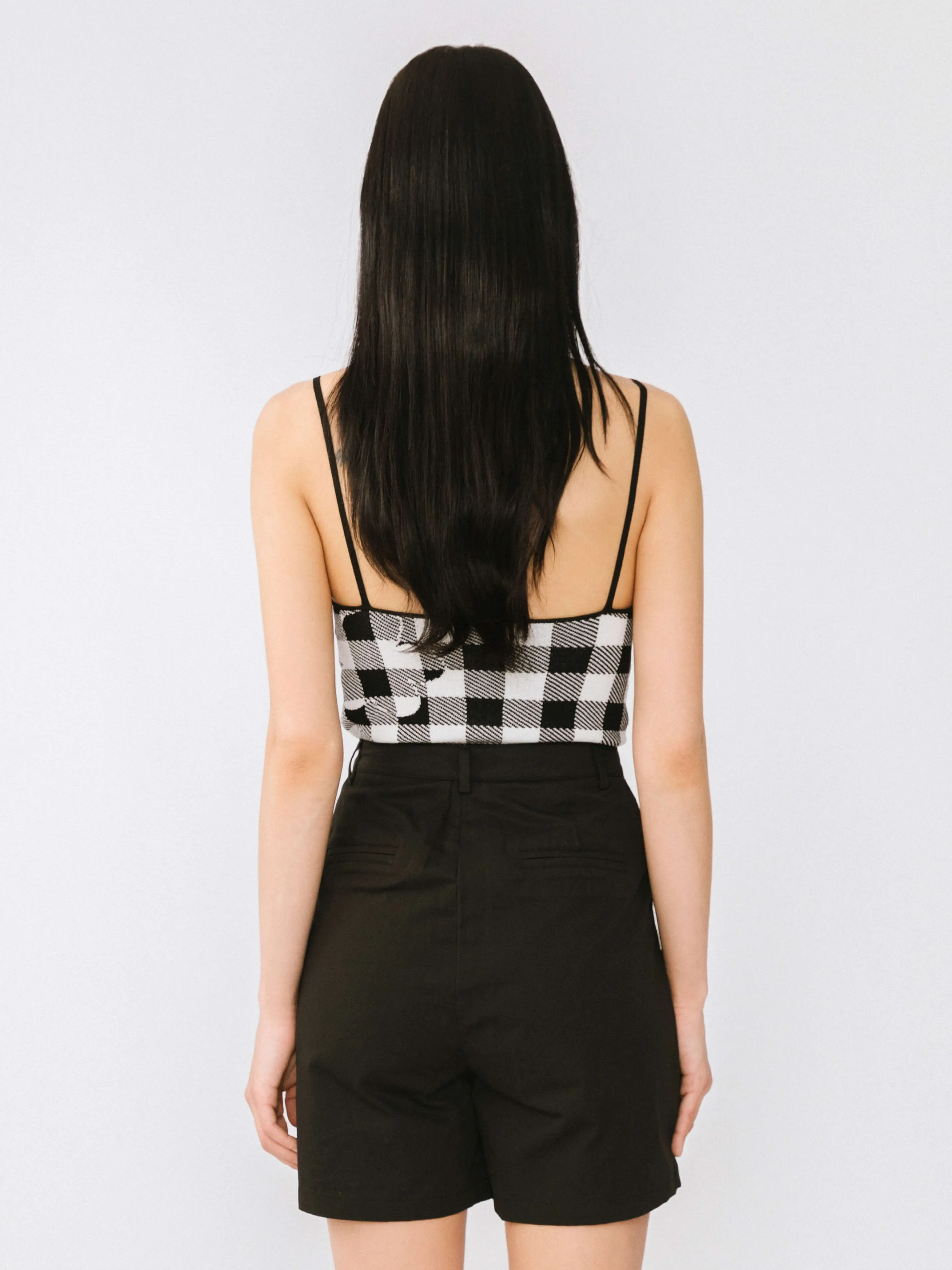 Checkered Knit Camisole top