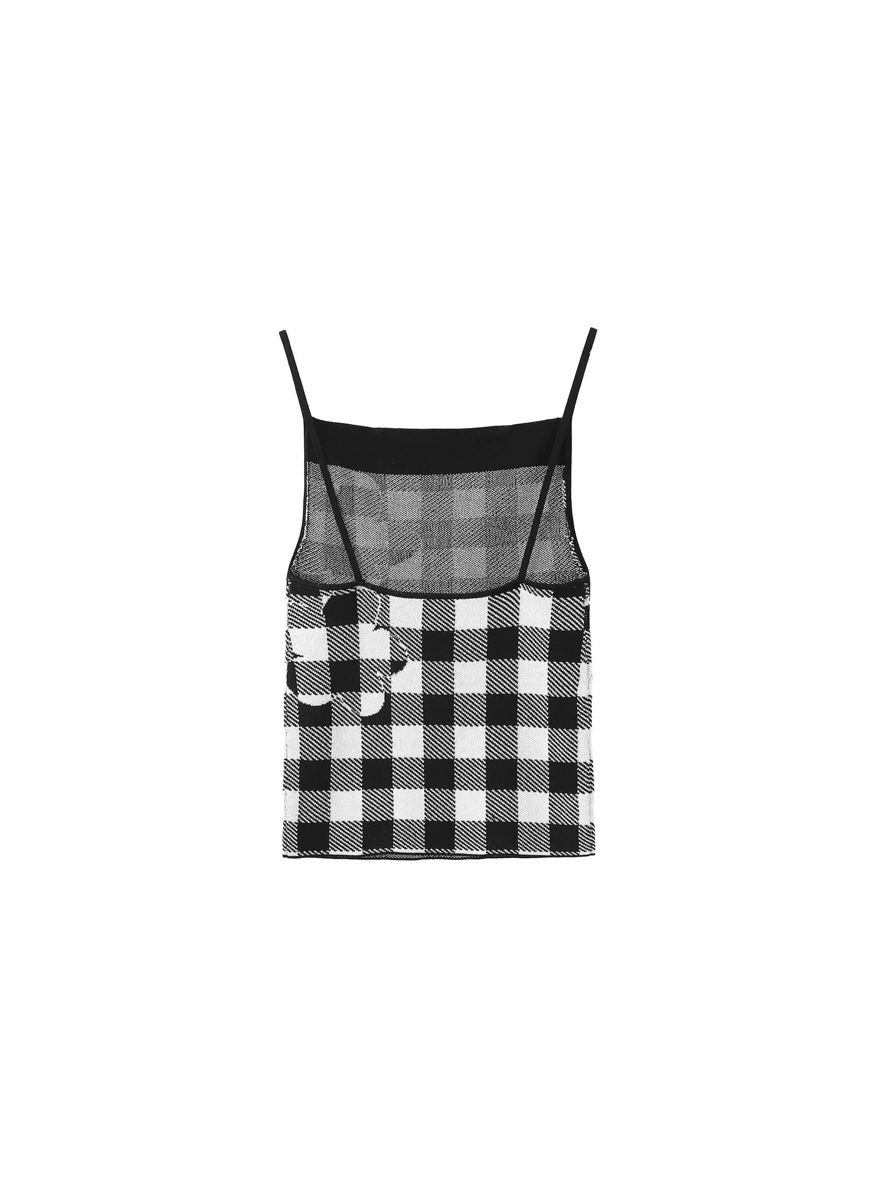 Checkered Knit Camisole top