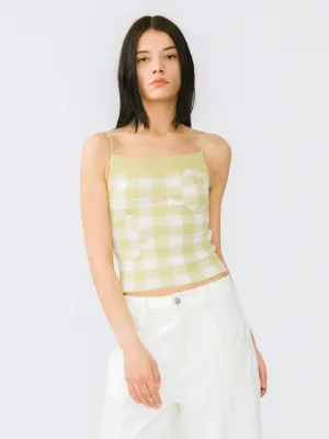 Checkered Knit Camisole top
