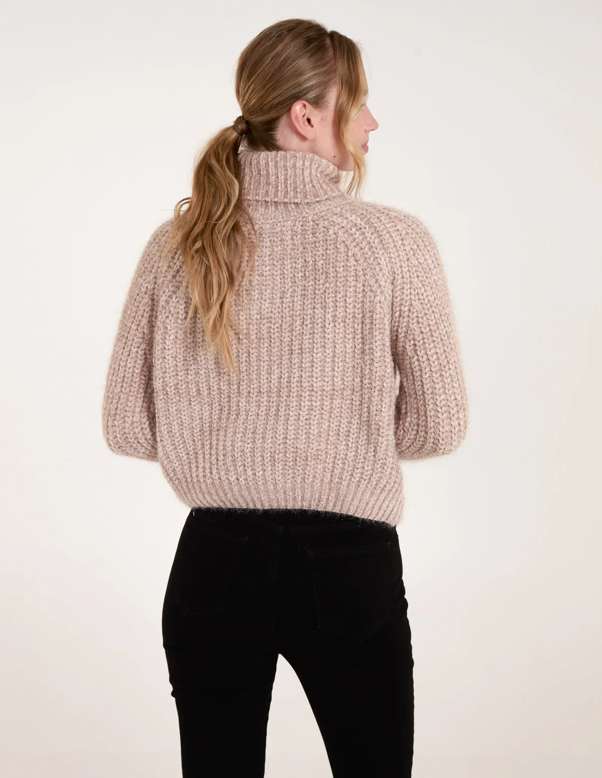 Chenille Roll Neck Knit Jumper