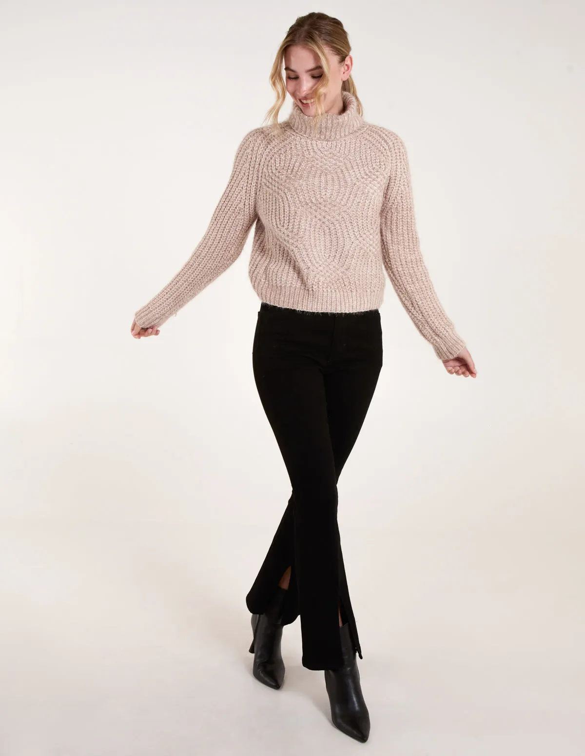 Chenille Roll Neck Knit Jumper