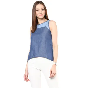 Chic Chambray Top Blue