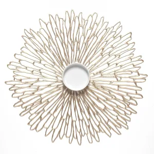 Chilewich Bloom Round Placemat Champagne