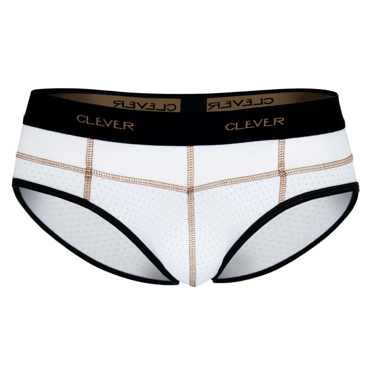 Clever 5317 Sweetness Piping Briefs Color White