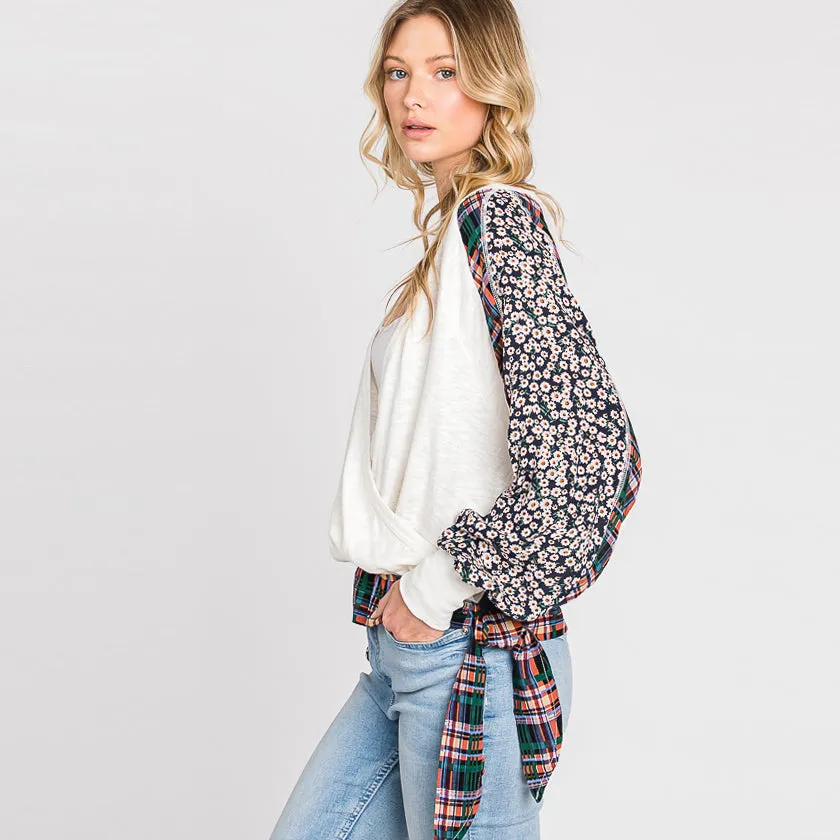 Combination Wrap Blouse