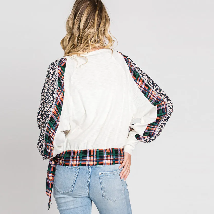 Combination Wrap Blouse