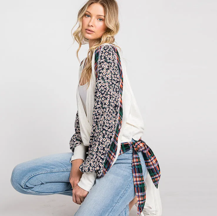 Combination Wrap Blouse