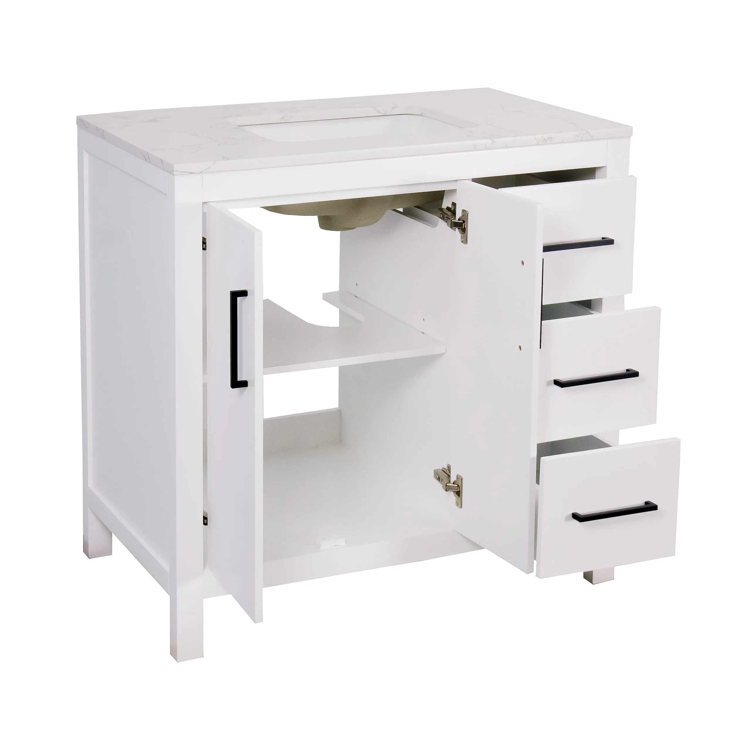 Copenhagen 36-inch Vanity with Engineered Marble Top