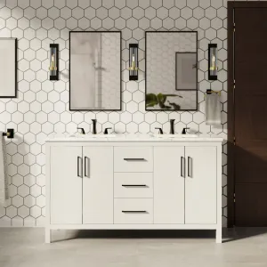 Copenhagen 60-inch Double Vanity with Engineered Marble Top