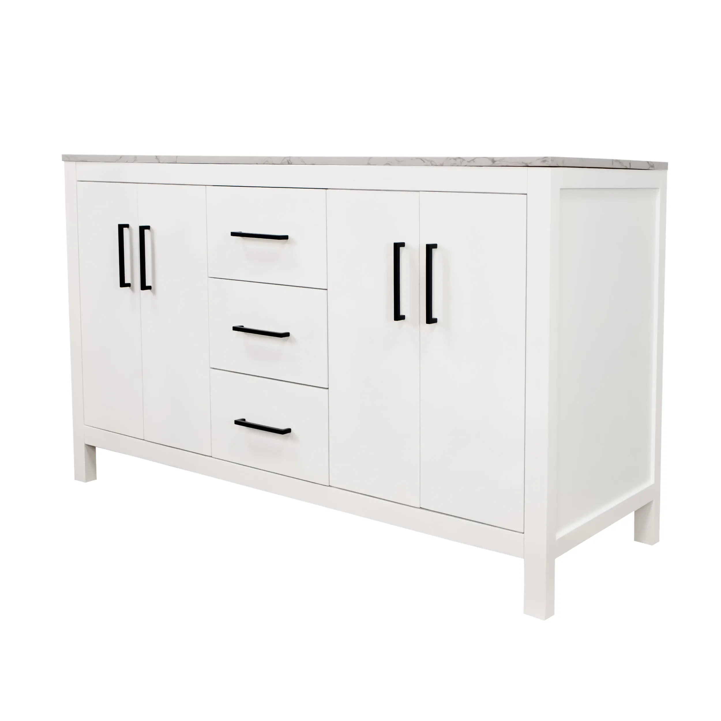 Copenhagen 60-inch Double Vanity with Engineered Marble Top