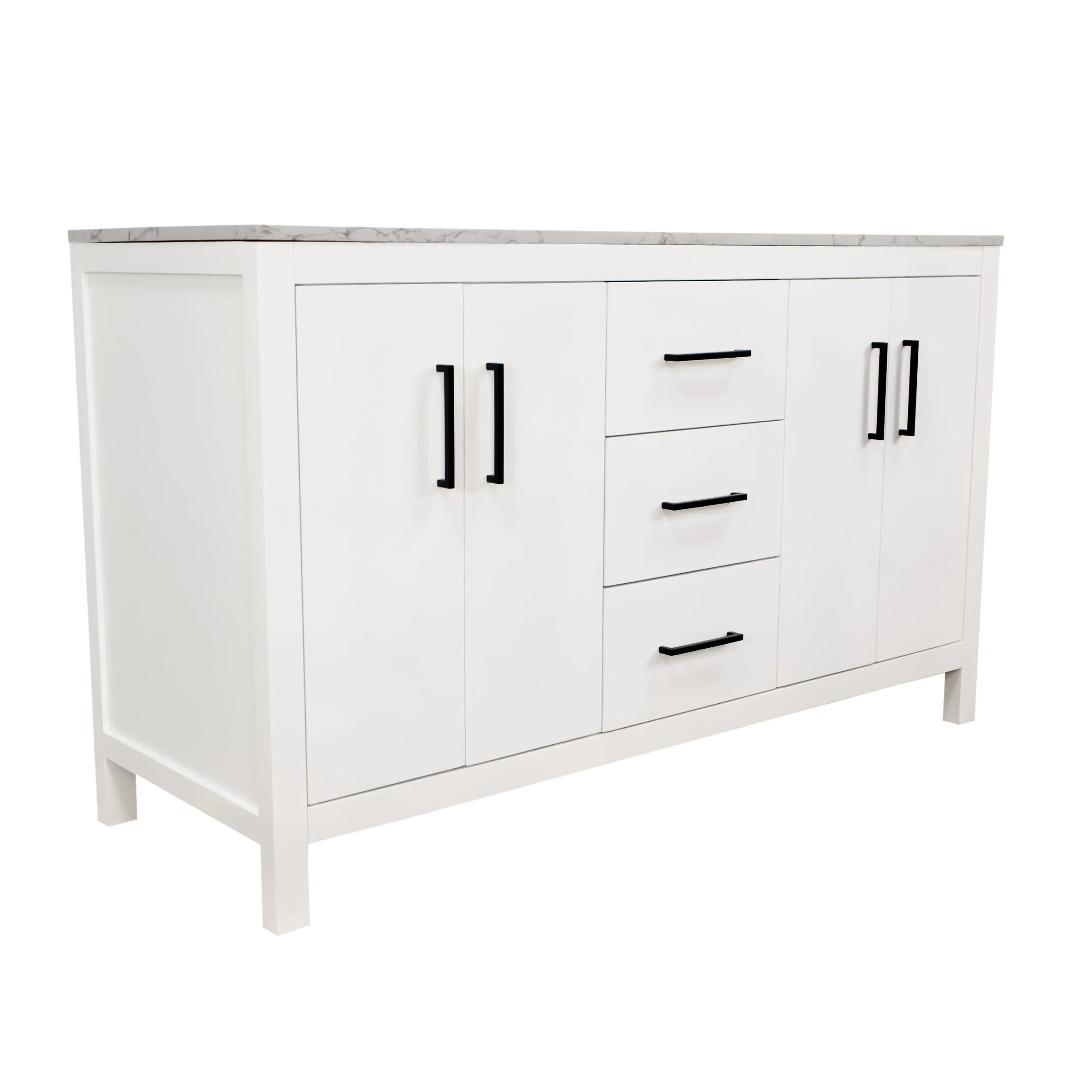 Copenhagen 60-inch Double Vanity with Engineered Marble Top