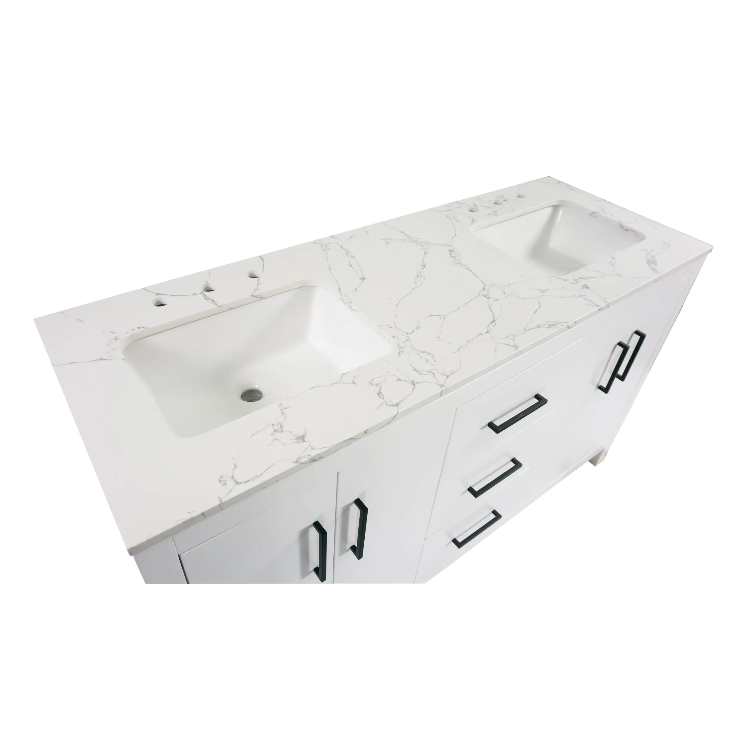 Copenhagen 60-inch Double Vanity with Engineered Marble Top