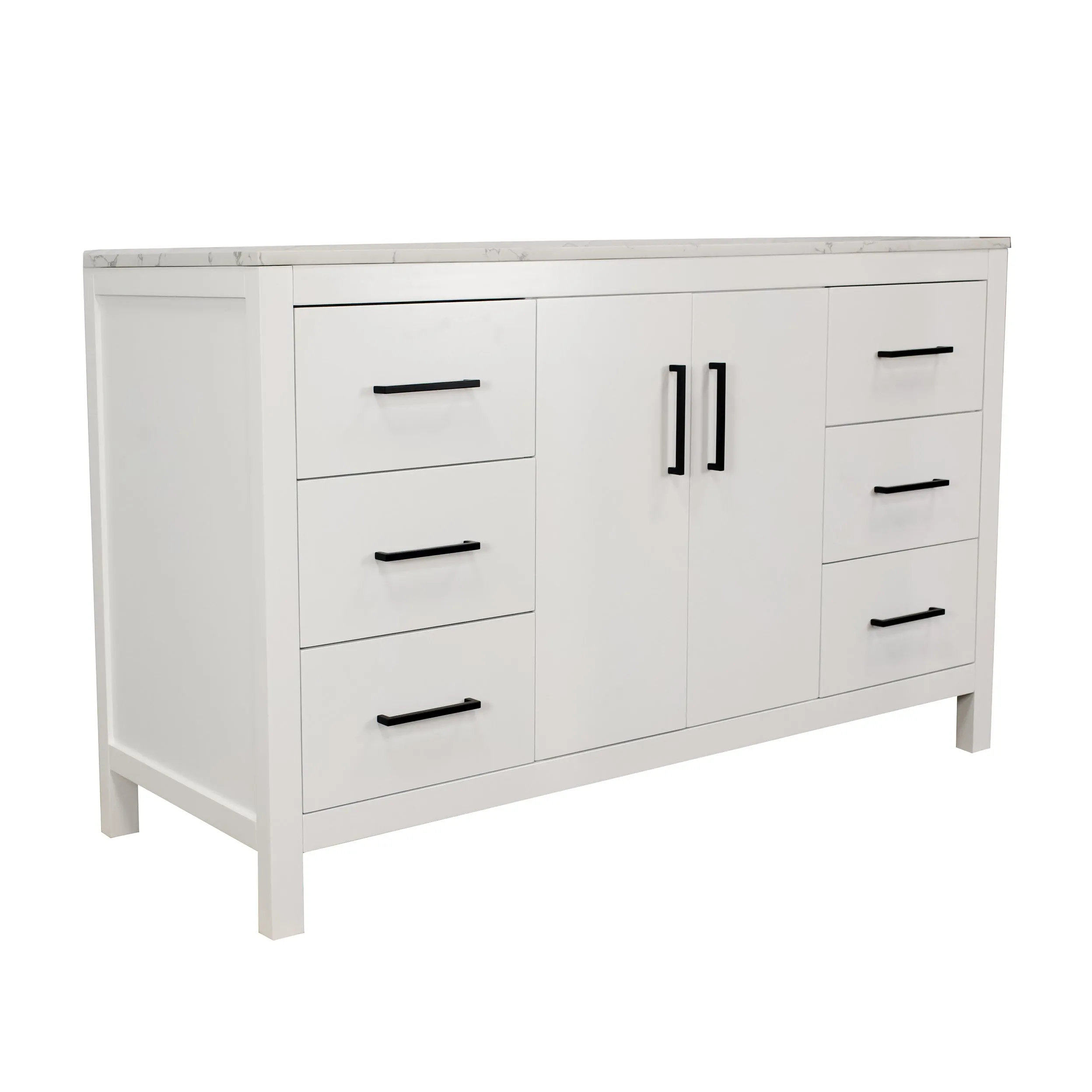 Copenhagen 60-inch Single Vanity with Engineered Marble Top