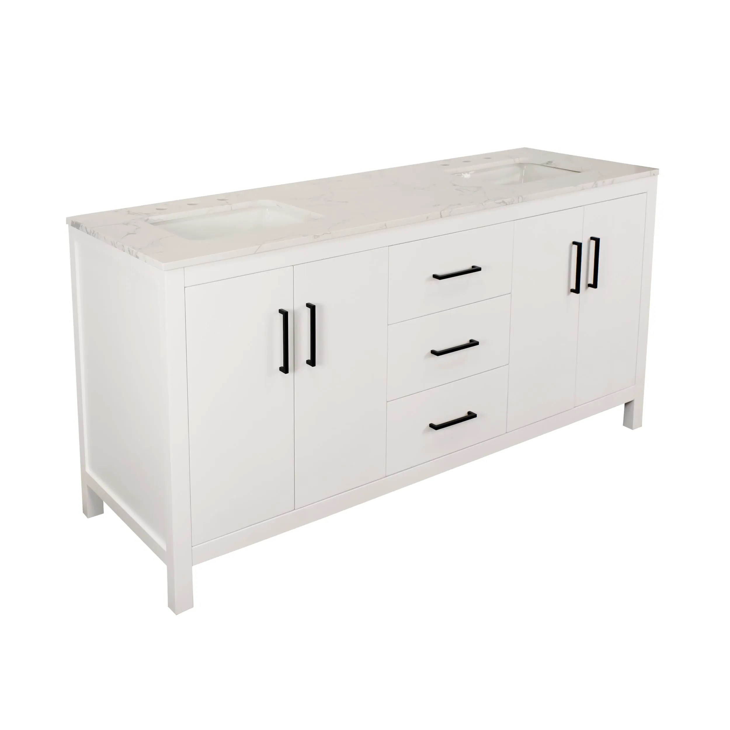 Copenhagen 72-inch Double Vanity with Engineered Marble Top