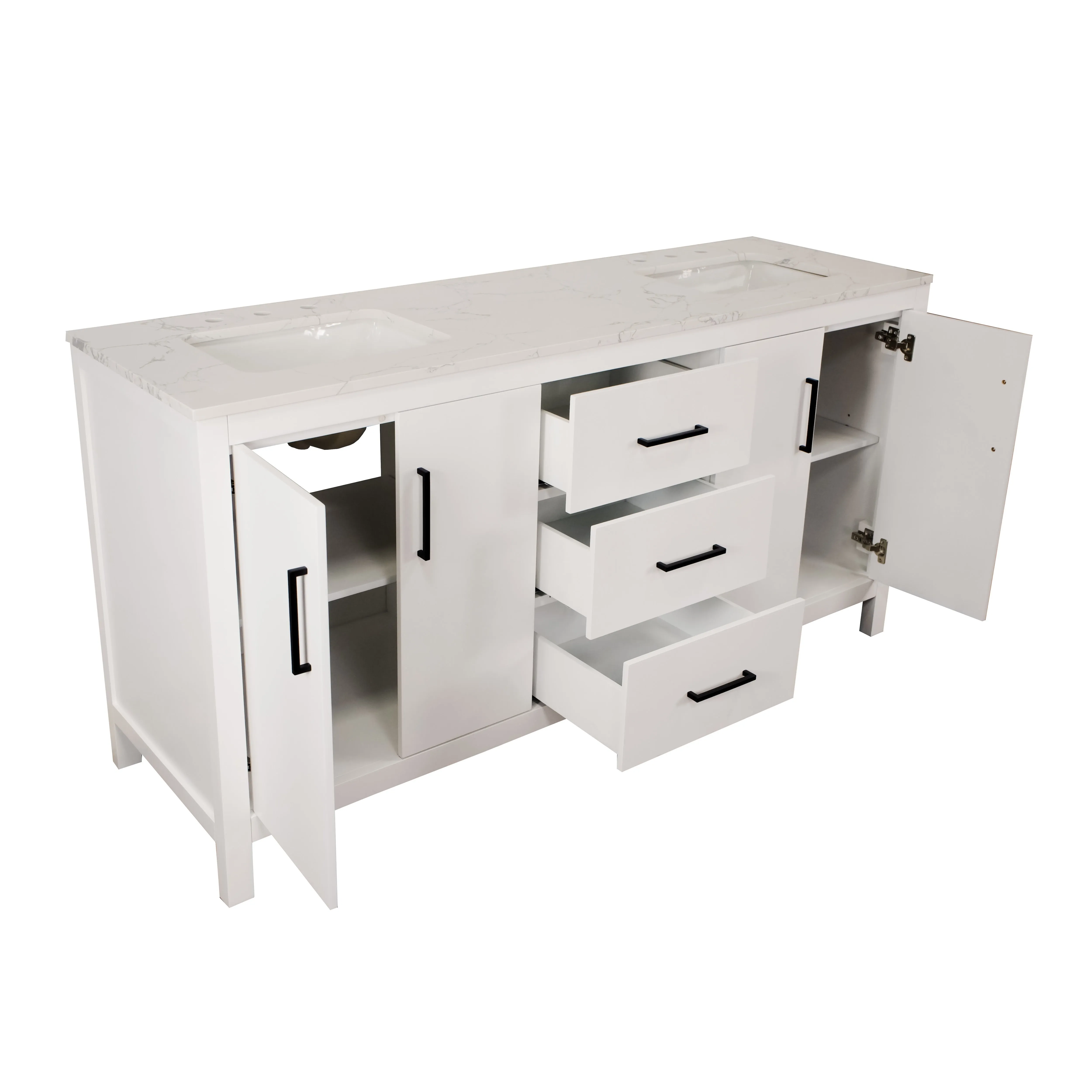 Copenhagen 72-inch Double Vanity with Engineered Marble Top