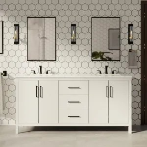 Copenhagen 72-inch Double Vanity with Engineered Marble Top