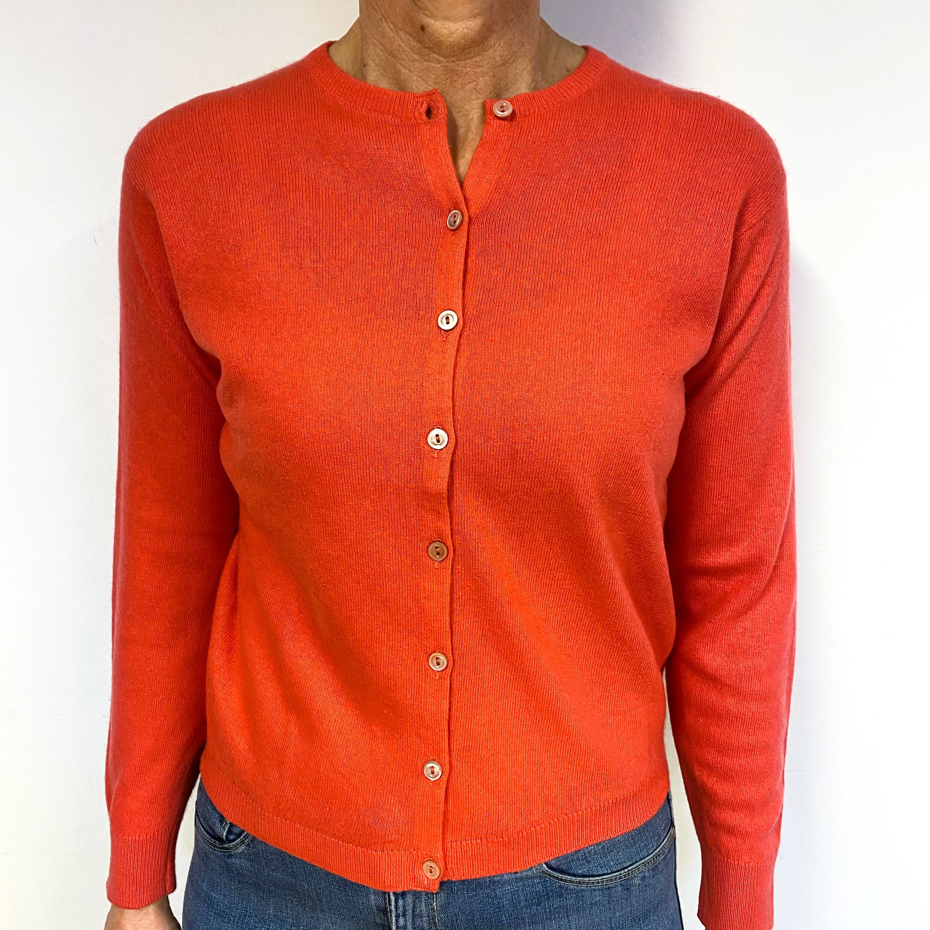 Coral Cashmere Cardigan Medium