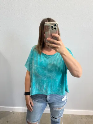 Cortney Casual Acid Wash Top