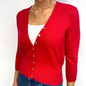 Cranberry Pink Cashmere Cardigan Medium