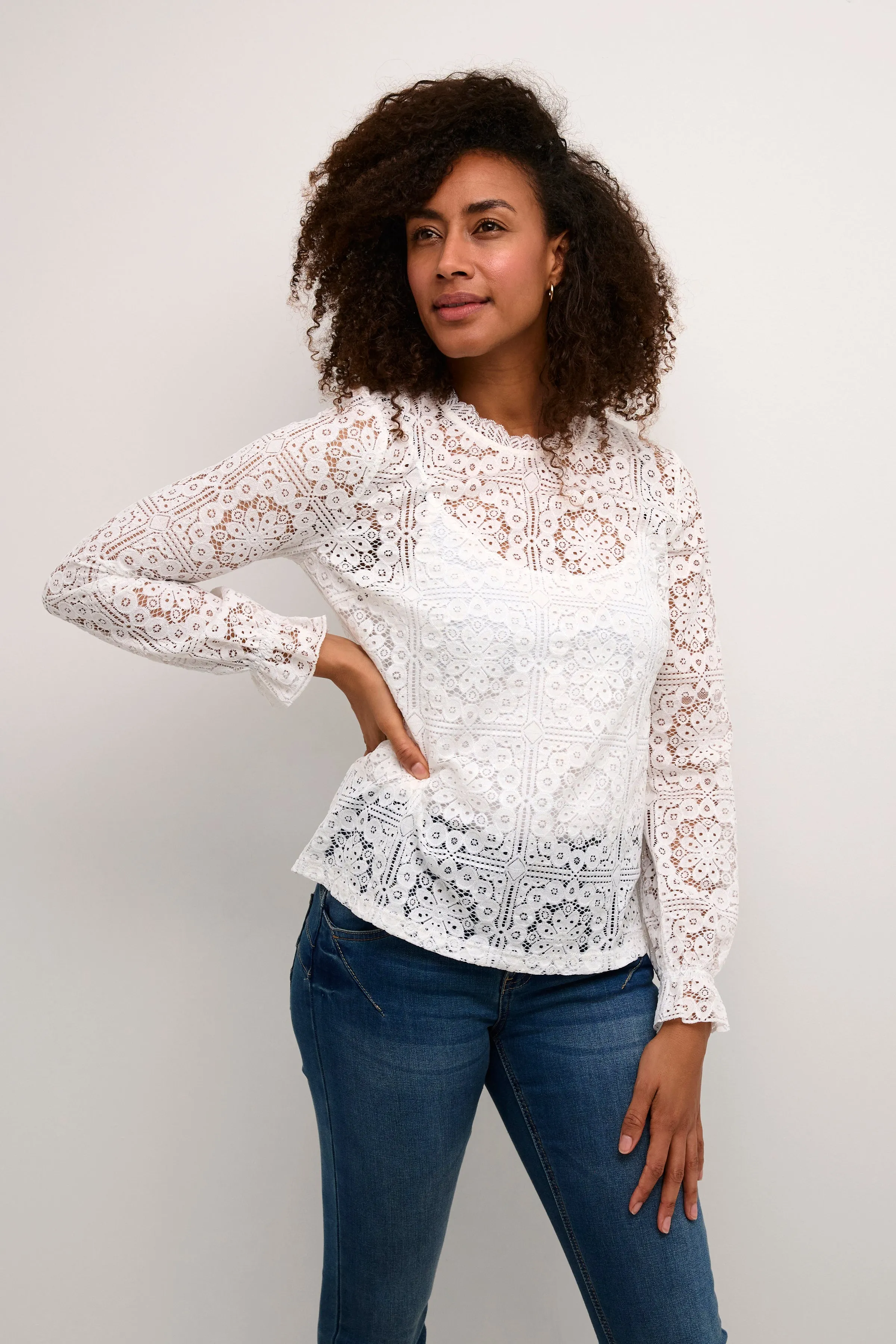 Cream Tiley Lace Blouse