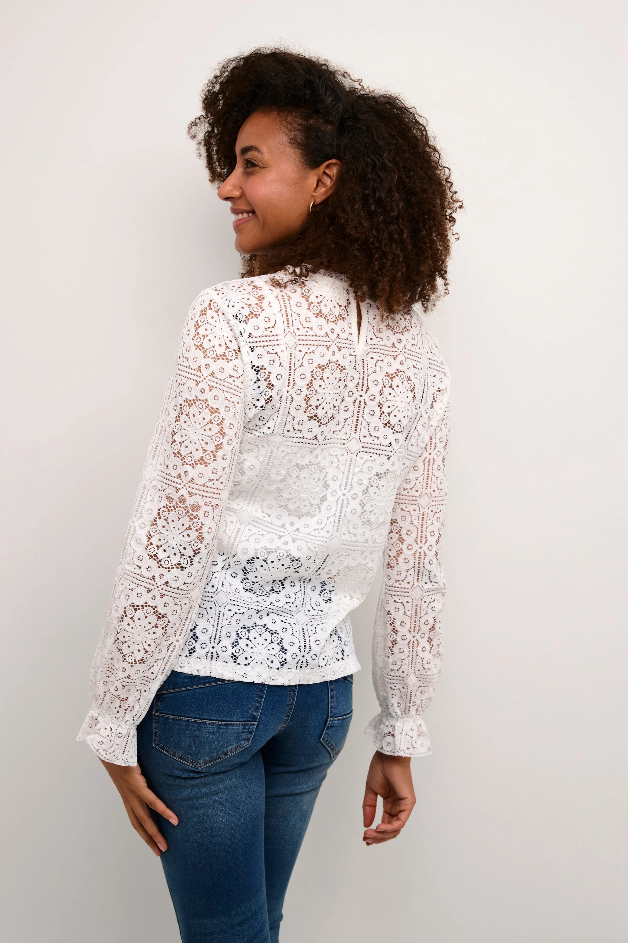 Cream Tiley Lace Blouse