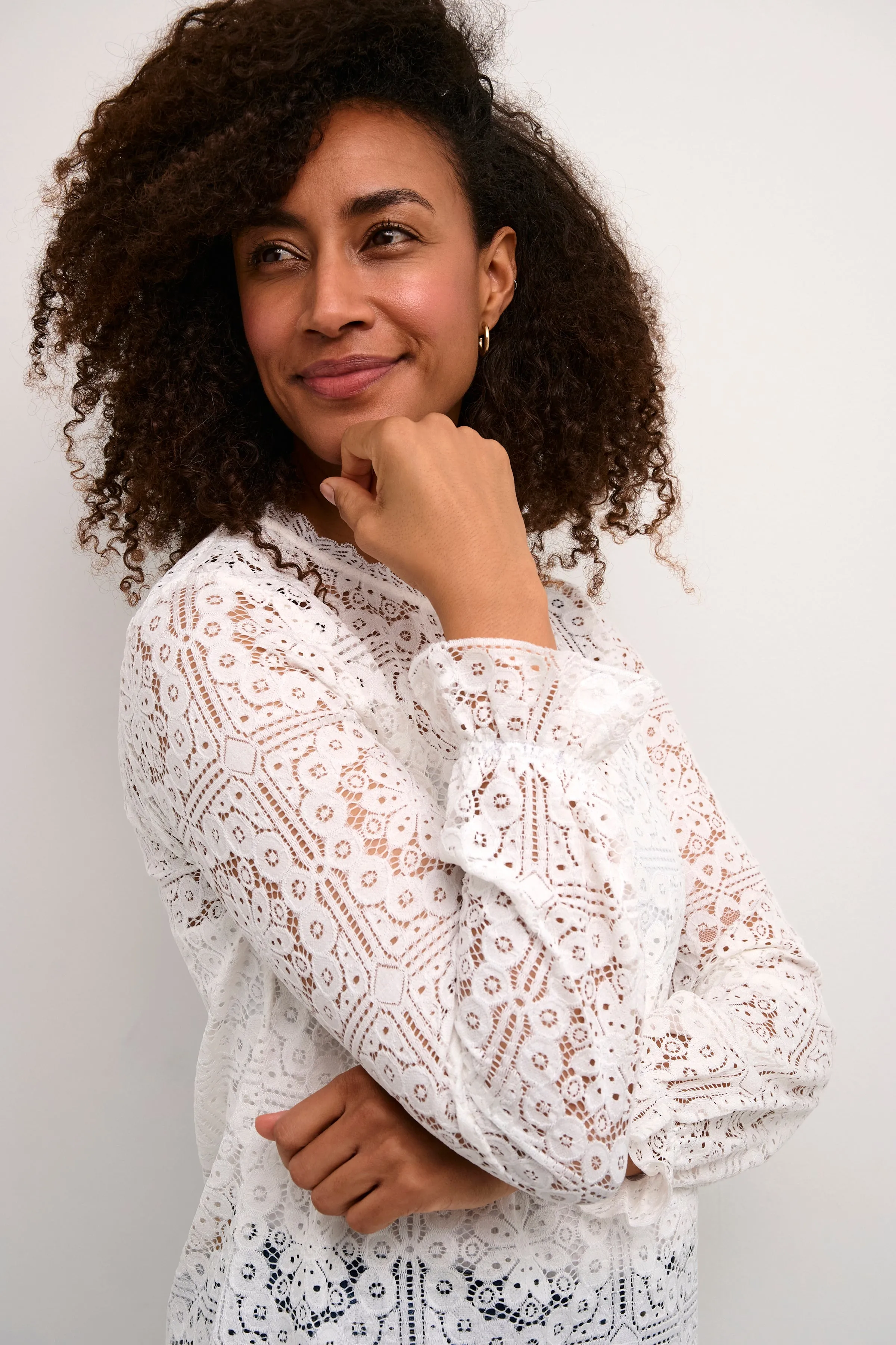 Cream Tiley Lace Blouse