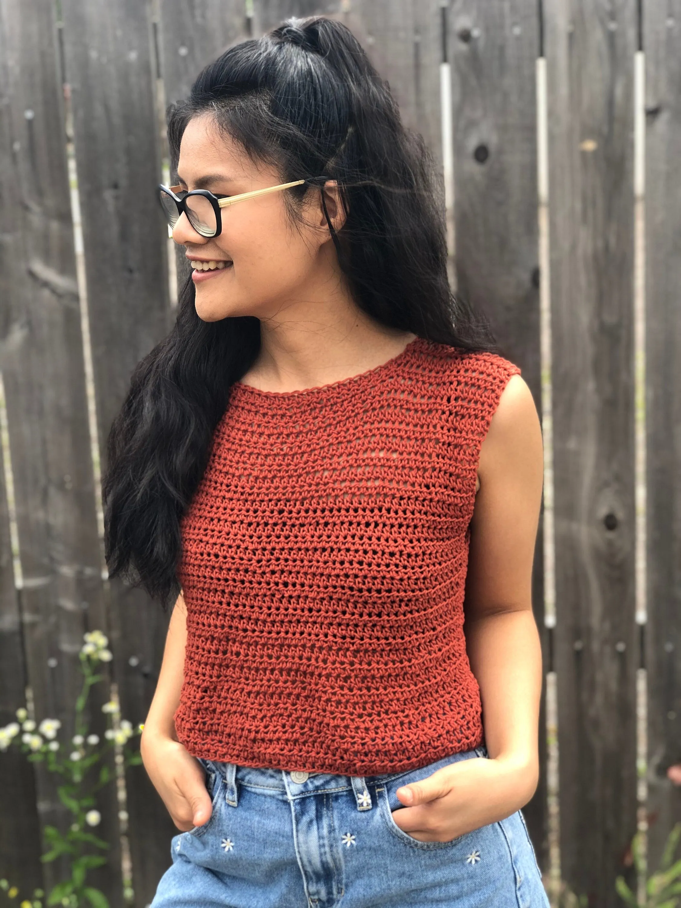 Crochet Pattern : Crochet summer top pattern. Pdf file and video tutorial US women&#39;s sizes XS-XXL. crochet top pattern, crochet pattern