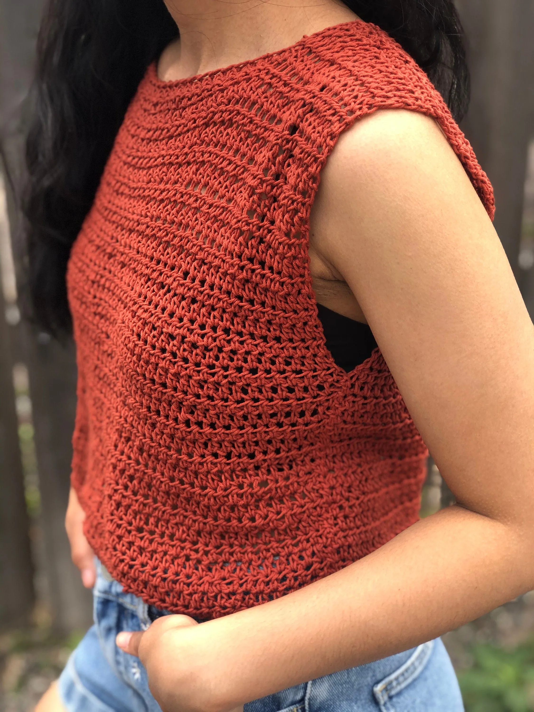 Crochet Pattern : Crochet summer top pattern. Pdf file and video tutorial US women&#39;s sizes XS-XXL. crochet top pattern, crochet pattern