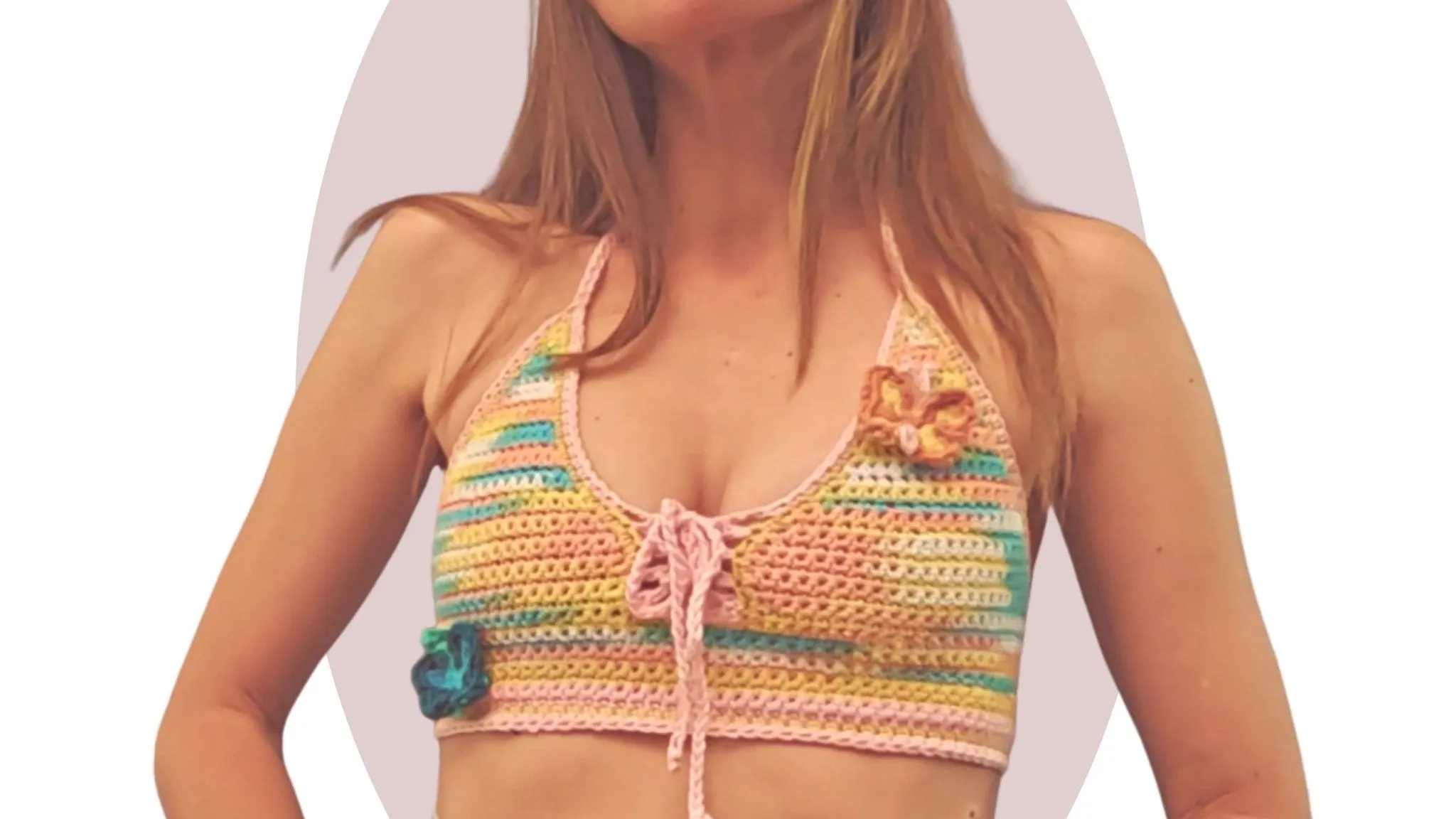 Crochet Top Pattern - Y2K Butterfly