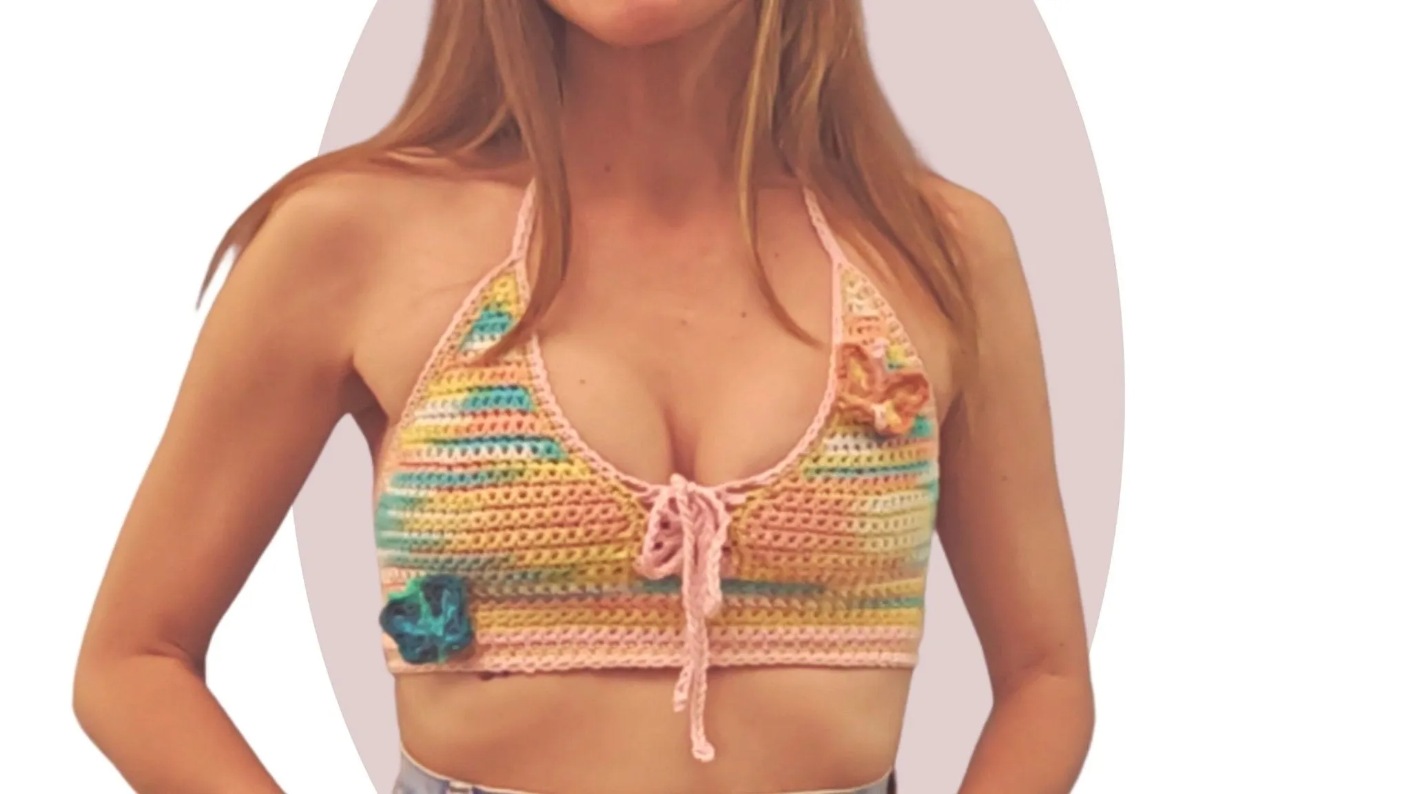 Crochet Top Pattern - Y2K Butterfly