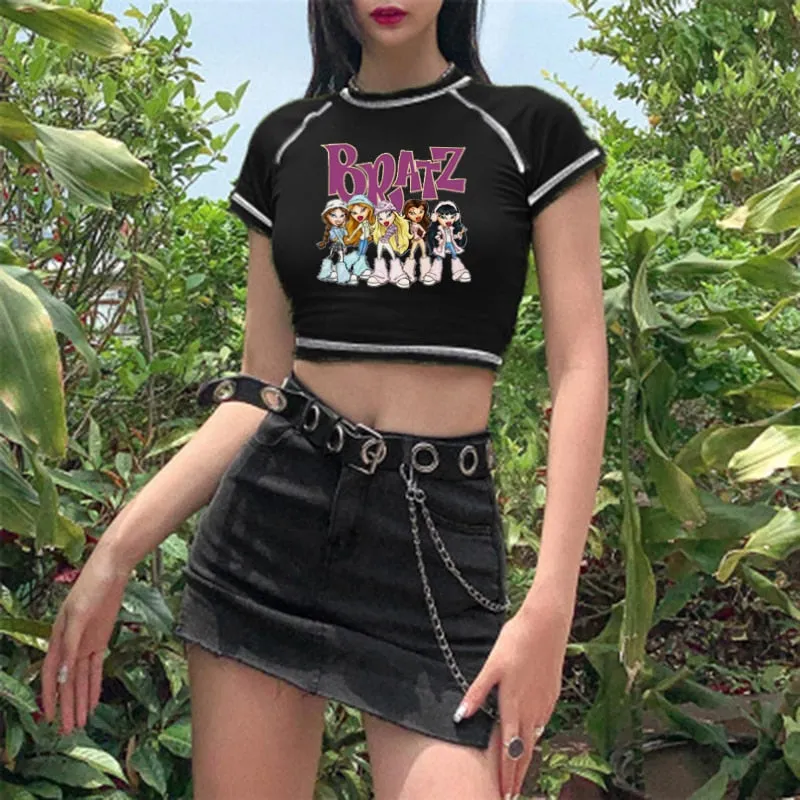 Crop top bratz y2k donna