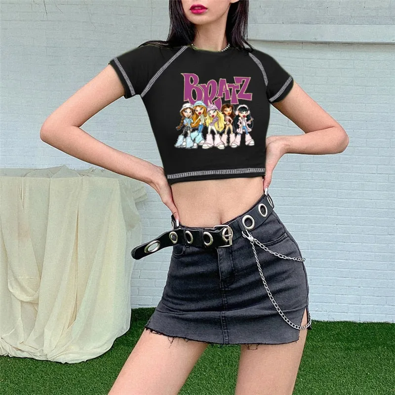 Crop top bratz y2k donna