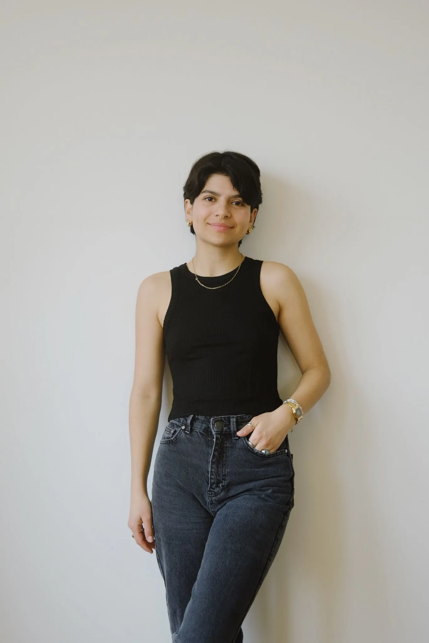 crop top - porto - black