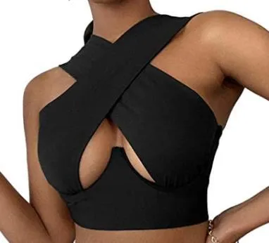 Cross Front Halter Top