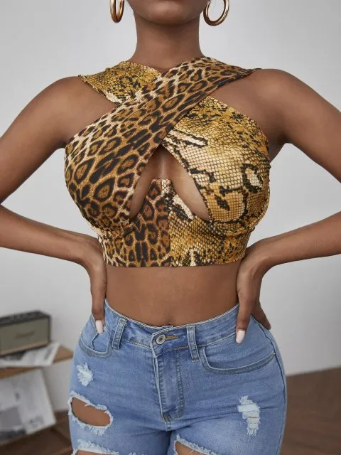 Cross Front Halter Top